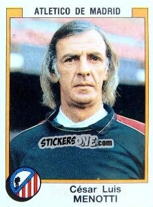 Cromo Cesar Luis Menotti - Liga Spagnola 1987-1988 - Panini