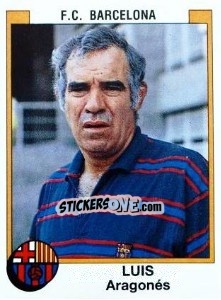 Figurina Luis Aragones - Liga Spagnola 1987-1988 n. 44 - Panini