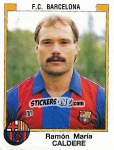 Cromo Ramon Maria Caldere - Liga Spagnola 1987-1988 - Panini