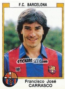 Sticker Francisco Jose Carrasco - Liga Spagnola 1987-1988 n. 58 - Panini