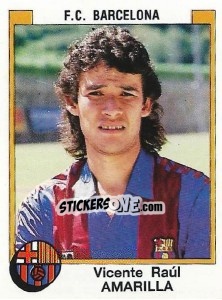 Sticker Vicente Raul Amarilla - Liga Spagnola 1987-1988 - Panini
