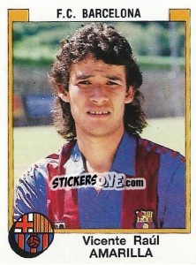 Sticker Vicente Raul Amarilla - Liga Spagnola 1987-1988 n. 59 - Panini