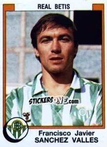Cromo Francisco Javier Sanchez Valles - Liga Spagnola 1987-1988 - Panini
