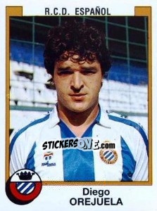 Sticker Diego Orejuela - Liga Spagnola 1987-1988 n. 129 - Panini