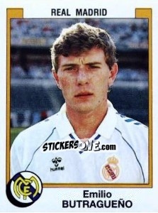 Cromo Emilio Butragueno - Liga Spagnola 1987-1988 - Panini