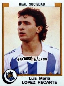 Cromo Luis Maria Lopez Recarte - Liga Spagnola 1987-1988 - Panini