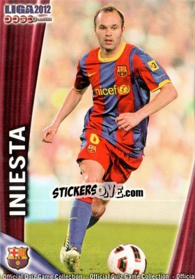 Figurina Iniesta - Campeonato Nacional De Liga 2011-2012 - Mundicromo