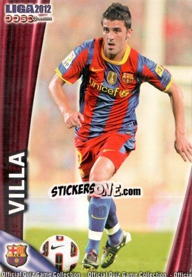 Sticker David Villa - Campeonato Nacional De Liga 2011-2012 - Mundicromo