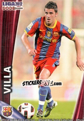 Cromo David Villa - Campeonato Nacional De Liga 2011-2012 - Mundicromo