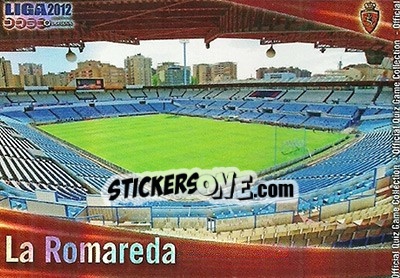 Figurina La Romareda - Campeonato Nacional De Liga 2011-2012 - Mundicromo