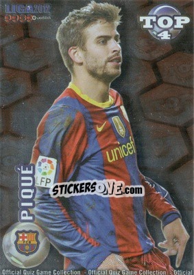 Sticker Piqué - Campeonato Nacional De Liga 2011-2012 n. 559 - Mundicromo