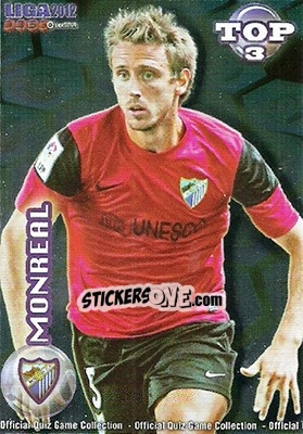 Sticker Nacho Monreal - Campeonato Nacional De Liga 2011-2012 - Mundicromo