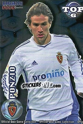 Sticker Ponzio - Campeonato Nacional De Liga 2011-2012 - Mundicromo