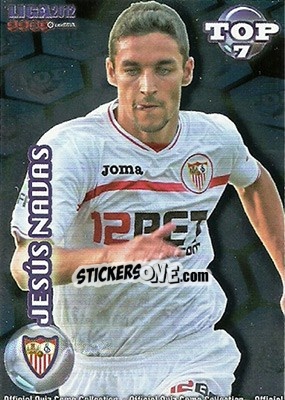 Sticker Jesús Navas - Campeonato Nacional De Liga 2011-2012 - Mundicromo