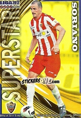 Sticker Soriano - Campeonato Nacional De Liga 2011-2012 - Mundicromo