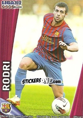 Sticker Rodri - Campeonato Nacional De Liga 2011-2012 n. 790 - Mundicromo