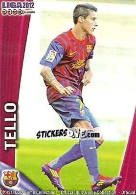 Sticker Cristian Tello - Campeonato Nacional De Liga 2011-2012 - Mundicromo