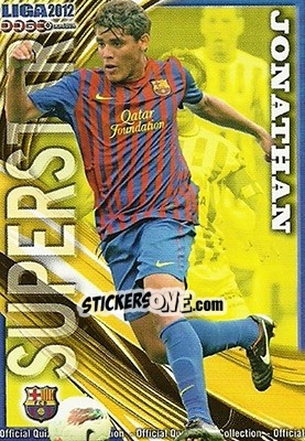 Sticker Jonathan - Campeonato Nacional De Liga 2011-2012 - Mundicromo