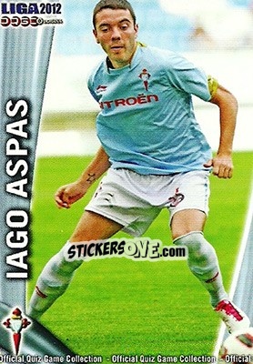 Sticker Iago Aspas - Campeonato Nacional De Liga 2011-2012 n. 827 - Mundicromo