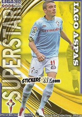 Sticker Iago Aspas - Campeonato Nacional De Liga 2011-2012 n. 836 - Mundicromo