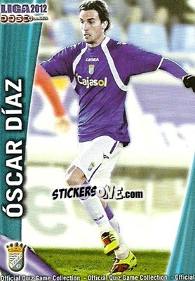 Sticker óscar Díaz - Campeonato Nacional De Liga 2011-2012 - Mundicromo