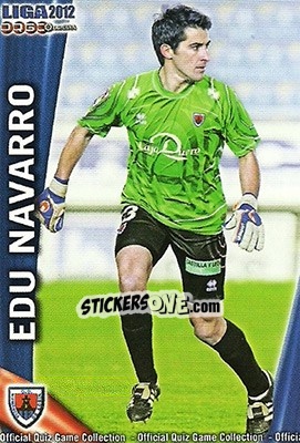 Sticker Edu Navarro - Campeonato Nacional De Liga 2011-2012 - Mundicromo