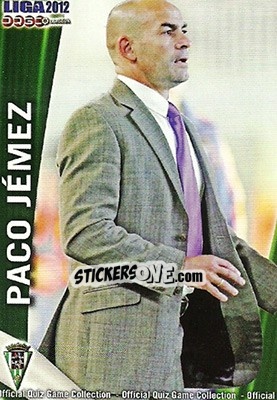 Figurina Paco Jémez - Campeonato Nacional De Liga 2011-2012 - Mundicromo