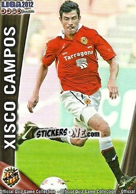 Sticker Xisco Campos - Campeonato Nacional De Liga 2011-2012 - Mundicromo