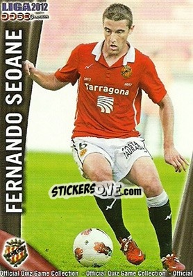Sticker Seoane - Campeonato Nacional De Liga 2011-2012 - Mundicromo
