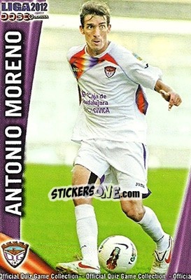 Sticker A. Moreno - Campeonato Nacional De Liga 2011-2012 - Mundicromo
