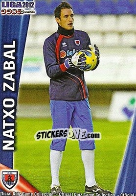 Sticker Natxo Zabal - Campeonato Nacional De Liga 2011-2012 - Mundicromo