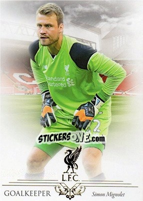 Sticker Simon Mignolet - Liverpool UNIQUE 2016-2017 n. 3 - Futera