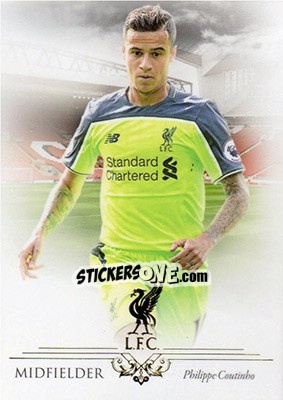 Sticker Philippe Coutinho - Liverpool UNIQUE 2016-2017 n. 16 - Futera