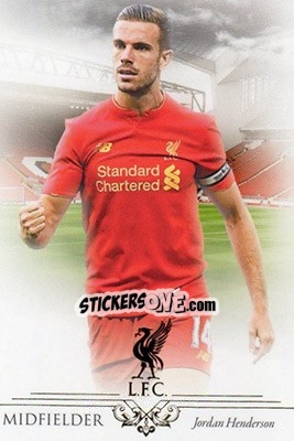 Sticker Jordan Henderson - Liverpool UNIQUE 2016-2017 n. 18 - Futera