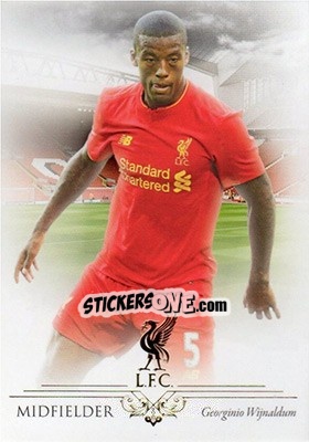 Sticker Georginio Wijnaldum - Liverpool UNIQUE 2016-2017 n. 24 - Futera