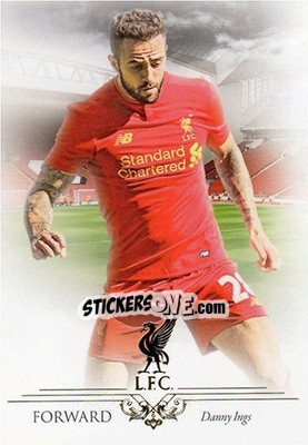 Sticker Danny Ings - Liverpool UNIQUE 2016-2017 n. 26 - Futera