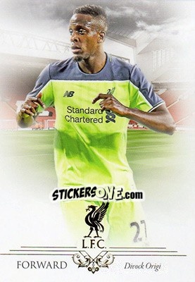 Sticker Divock Origi - Liverpool UNIQUE 2016-2017 n. 28 - Futera