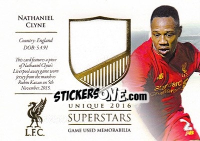 Sticker Nathaniel Clyne - Liverpool UNIQUE 2016-2017 n. SS04 - Futera
