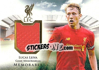 Sticker Lucas Leiva - Liverpool UNIQUE 2016-2017 n. MEM09 - Futera