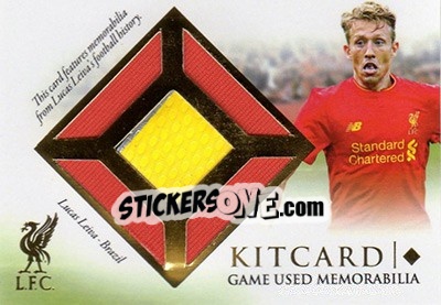 Sticker Lucas Leiva - Liverpool UNIQUE 2016-2017 n. KC09 - Futera