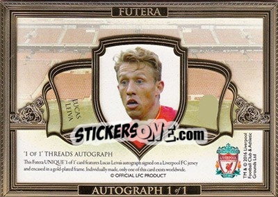 Sticker Lucas Leiva - Liverpool UNIQUE 2016-2017 - Futera