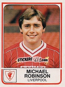 Figurina Michael Robinson - UK Football 1983-1984 n. 132 - Panini