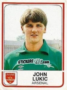 Sticker John Lukic - UK Football 1983-1984 n. 8 - Panini