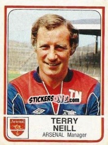 Sticker Terry Neill - UK Football 1983-1984 - Panini
