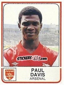 Figurina Paul Davis - UK Football 1983-1984 - Panini