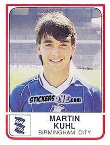 Figurina Martin Kuhl - UK Football 1983-1984 - Panini