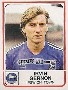 Cromo Irvin Gernon - UK Football 1983-1984 - Panini
