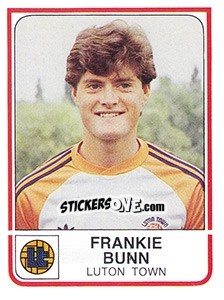 Sticker Frankie Bunn - UK Football 1983-1984 - Panini