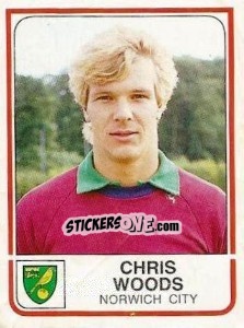 Sticker Chris Woods - UK Football 1983-1984 n. 168 - Panini