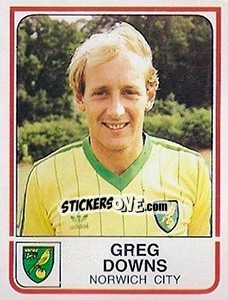 Sticker Greg Downs - UK Football 1983-1984 - Panini